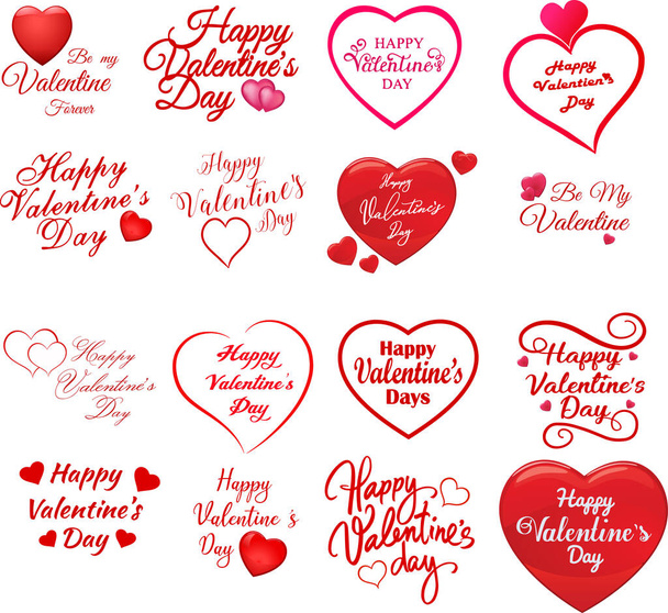 set of valentines day greeting card templates - Διάνυσμα, εικόνα