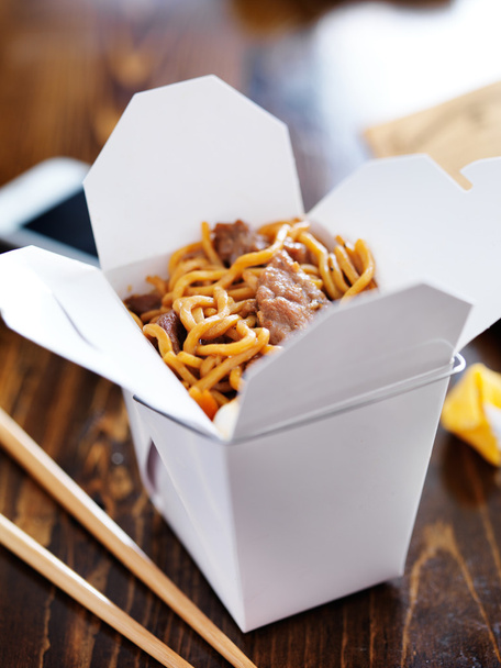 Chinese take out with smart phone - Fotó, kép