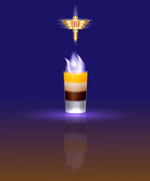 l'illustration du célèbre cocktail B-52
 - Vecteur, image