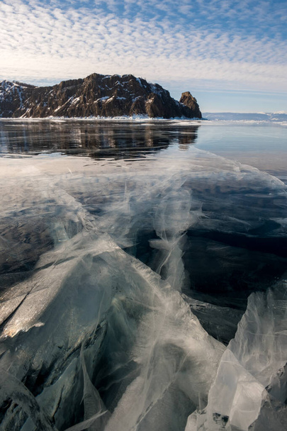 Transparent ice of Baikal - Foto, Imagem