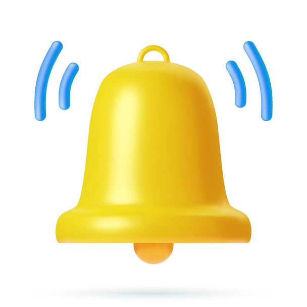 Mensaje de notificación campana icono - Vector, Imagen