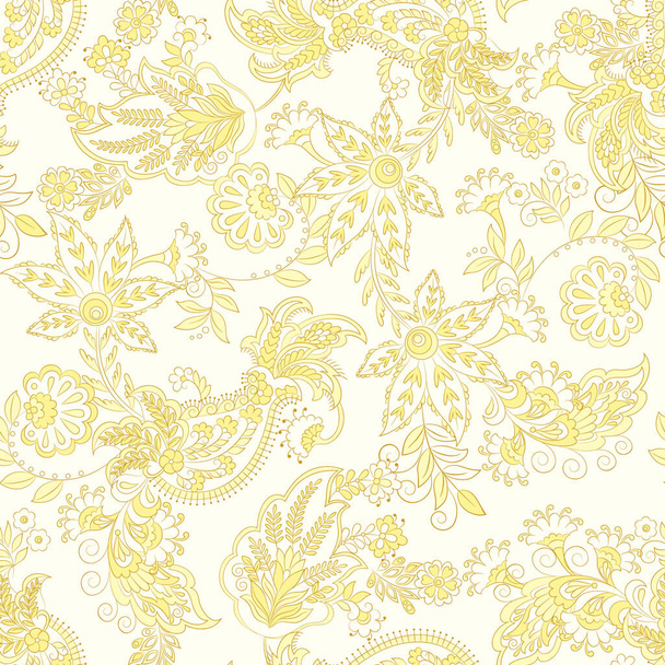 Vector damask background. Paisley seamless pattern - Vector, Image