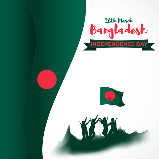 Vector illustratie voor Bangladesh gelukkige onafhankelijkheidsdag - Vector, afbeelding