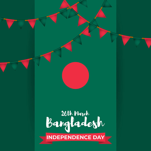 Εικονογράφηση διάνυσμα για Μπαγκλαντές ευτυχισμένη ημέρα ανεξαρτησίας - Διάνυσμα, εικόνα