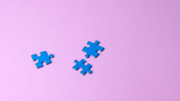 blue puzzles, textures and background - Photo, Image