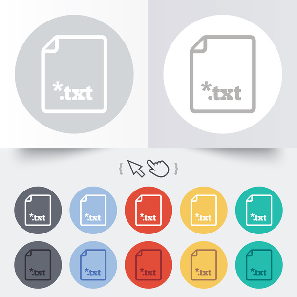 Text file icon. Download txt doc button. - Vector, Image