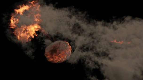 3d kuva Fire Ball räjähdys - Valokuva, kuva