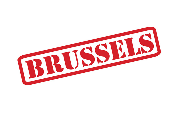 BRUSSELS Vetor de carimbo de borracha sobre um fundo branco
. - Vetor, Imagem