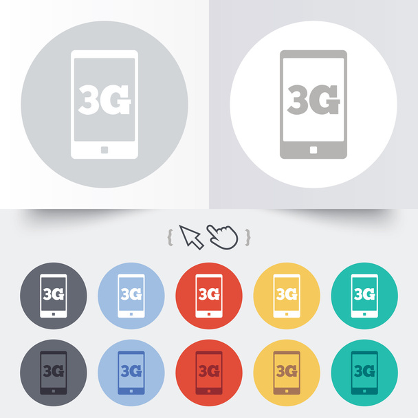 Signe 3G. Technologies des télécommunications mobiles
. - Vecteur, image