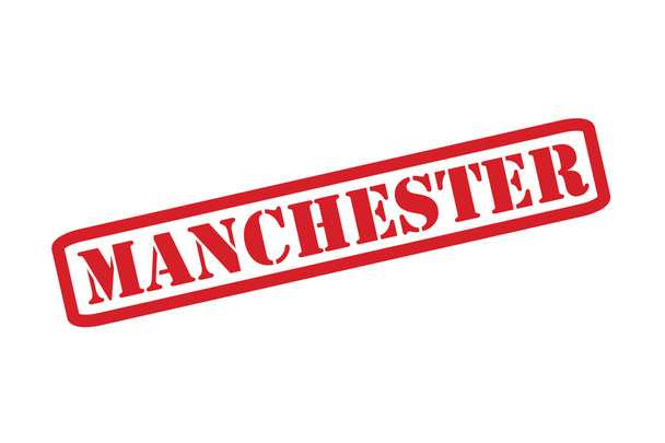 Manchester rubber stempel vector op een witte achtergrond. - Vector, afbeelding