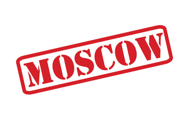 白い背景の上のモスクワのゴム印ベクトル. - ベクター画像