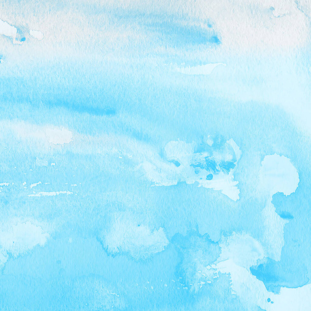 Blue Grunge Aquarel textuur Achtergrond. Grungy en lawaaierige pastel aquarel textuur over een wit doek of getextureerd papier achtergrond. Pastel kleur Kleurrijke Grunge regenboog textuur achtergrond. - Foto, afbeelding