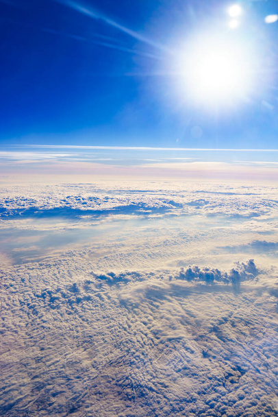 View from airplane window to clouds - Fotografie, Obrázek