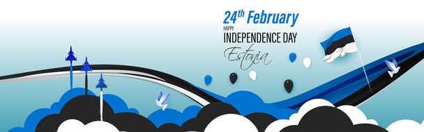 vectorillustratie voor Estland onafhankelijkheidsdag - Vector, afbeelding
