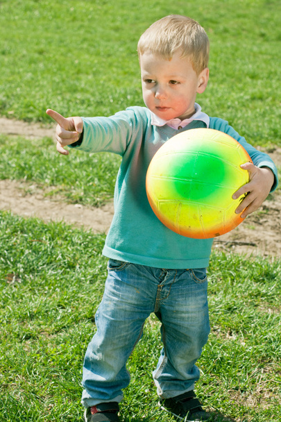 Portrait of little boy outdoors - Photo, Image
