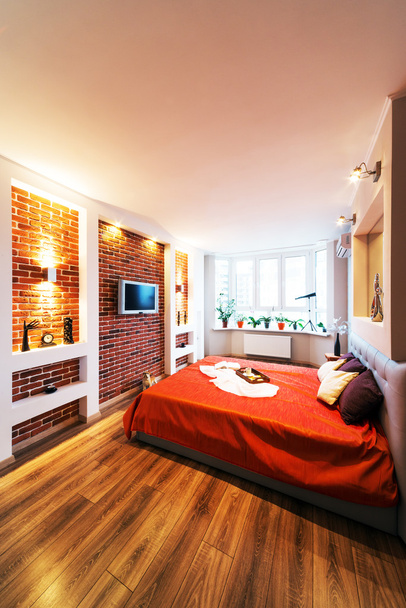 Big modern Bedroom . - Foto, Imagem