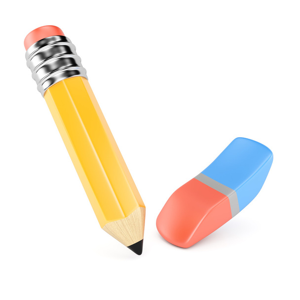 Pencil and eraser - Photo, Image