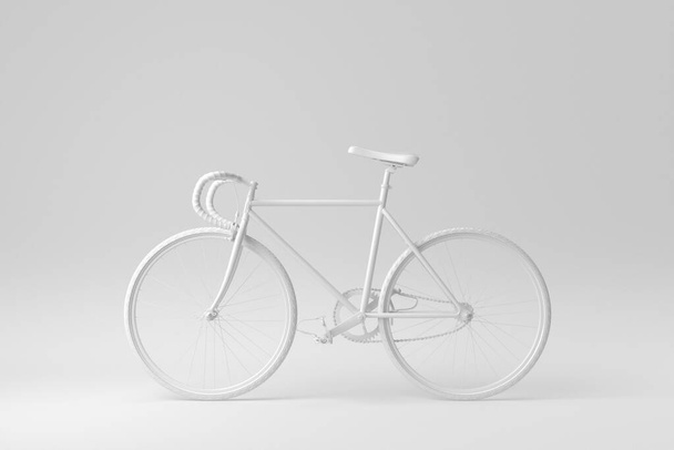 Bicicleta de carretera sobre fondo blanco. Plantilla de diseño, Mock up. Renderizado 3D. - Foto, imagen