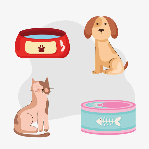 mascotas y productos para amantes - Vector, imagen