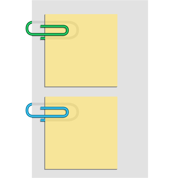 two clips and post it - Vector, Image