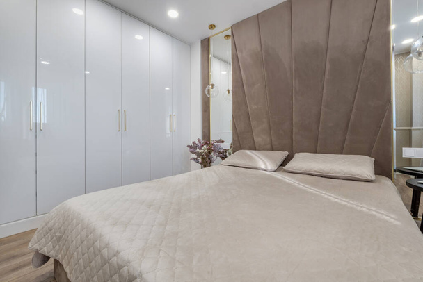 interior of the modern luxure bedroom in studio apartments  - Photo, image