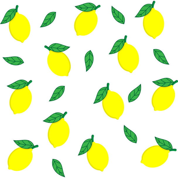 Lemon background square design template vector - Vector, Image