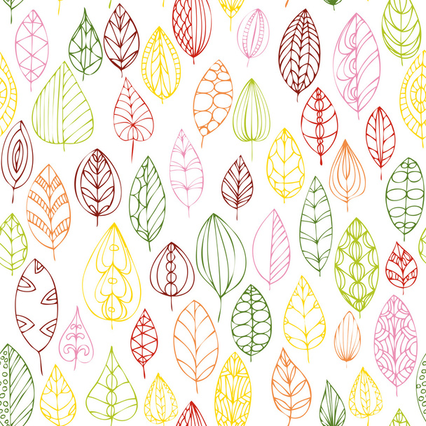 vector seamless pattern with leaves - ベクター画像