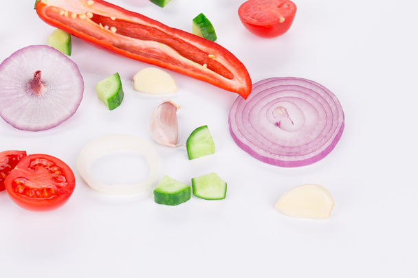fresh sliced vegetables - Zdjęcie, obraz