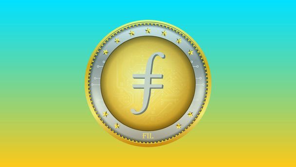 Dijital arkaplandaki bitcoin logosunun görüntüleri. 3d illüstrasyon. - Fotoğraf, Görsel