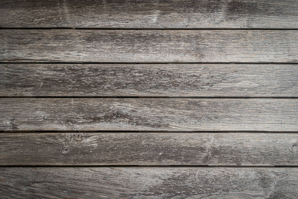 Echt natuurlijk hout textuur. Houten plank oppervlaktewand voor vintage grunge behang. Oude vloer houten patroon. Donkerkorrelige bordtafel met kopieerruimte. Abstracte natuurlijke bureau. - Foto, afbeelding