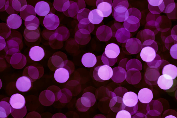 Abstract purple violet and white bokeh lights background - Fotografie, Obrázek
