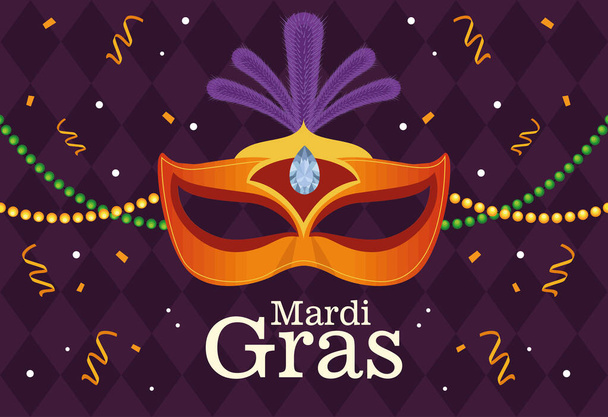 Αφίσα Mardi Gras - Διάνυσμα, εικόνα