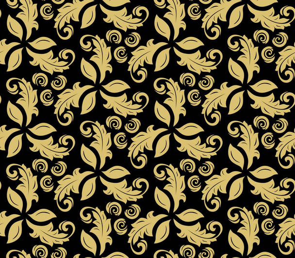 Floral Seamless Vector Pattern With Leaves - Vettoriali, immagini