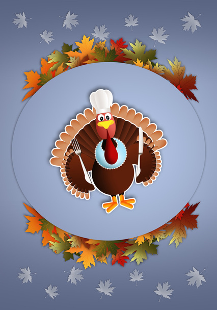 Cocinero de Turquía para Acción de Gracias
 - Foto, Imagen