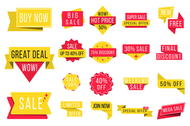 Badge sale, banner, offer tag, discount label. - Vector, afbeelding