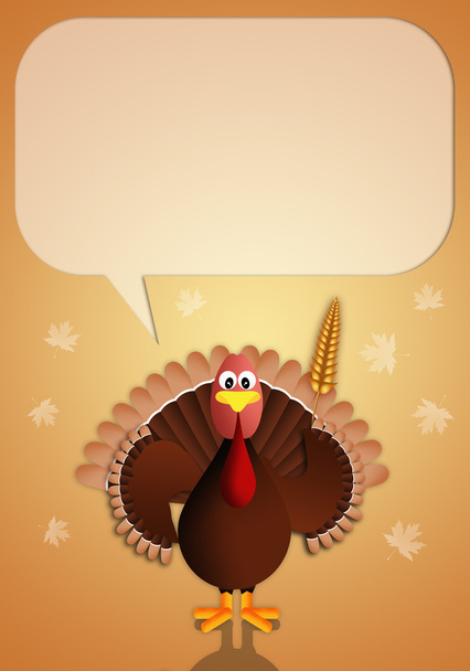 Turkije met cob in thanksgiving - Foto, afbeelding