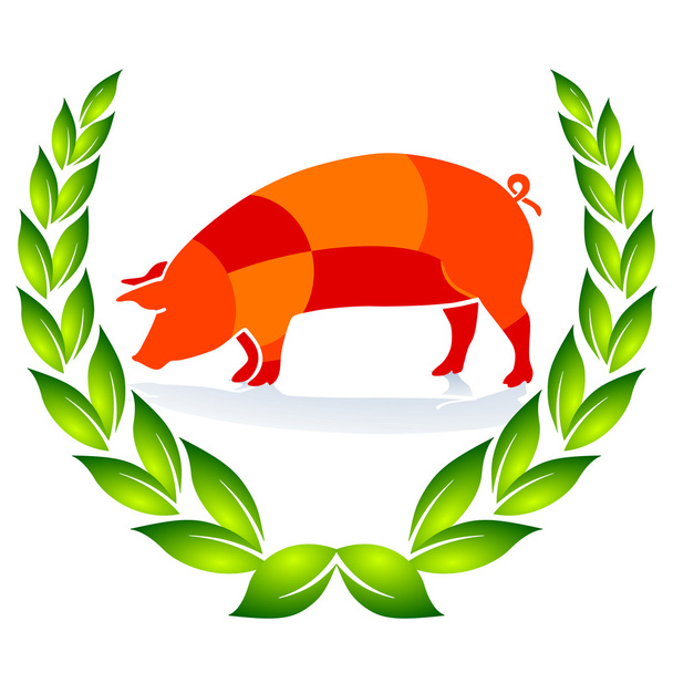 Znak jakości świń - Wektor, obraz