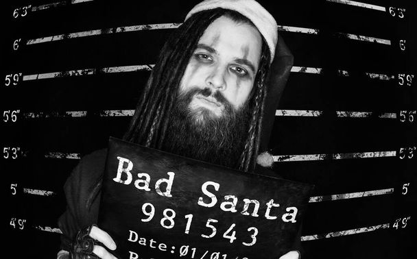 Arrested Santa Claus at a police department - Foto, Imagem