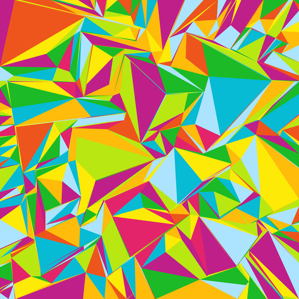 Abstract background with colorful triangles for magazines, booklets or mobile phone lock screen - Vector, Imagen