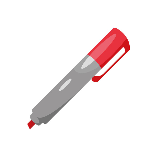 suministro de marcador rojo - Vector, Imagen