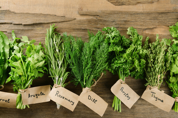 Different fresh herbs - Фото, изображение