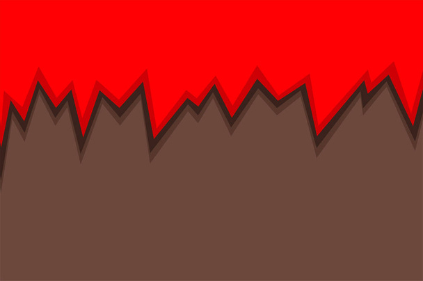 赤いスパイクとギザギザのジグザグラインパターンといくつかのコピースペース領域を持つ抽象的な背景 - ベクター画像