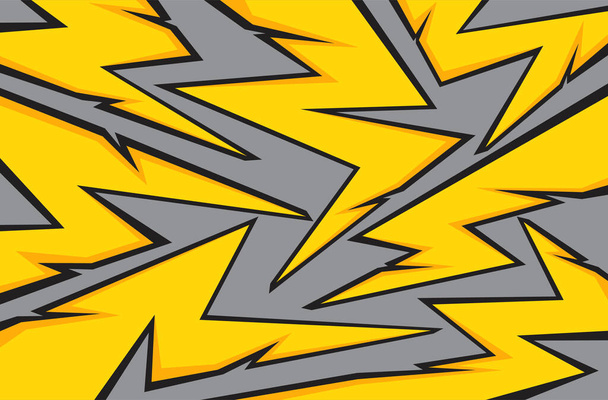 Abstrakter Hintergrund mit gelben Ähren und Zickzackmuster - Vektor, Bild