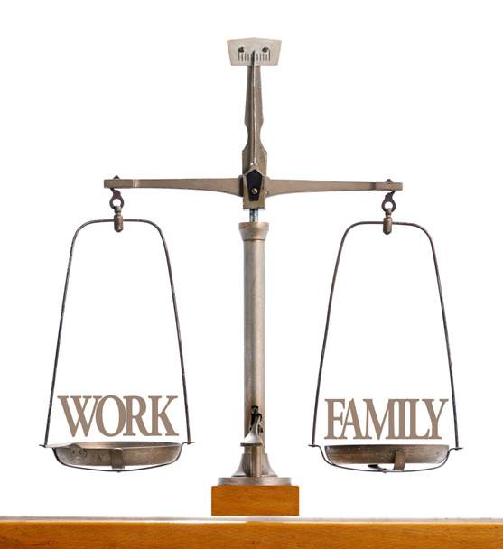tökéletes egyensúlyt a munka és a család - Fotó, kép