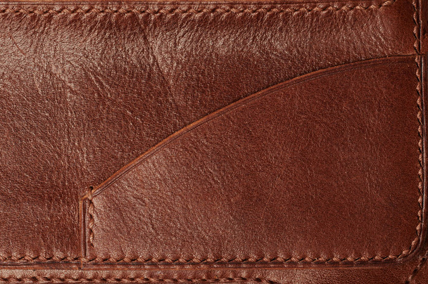 Бурый кожаный карманный мешок для закрытия карты - Фото, изображение