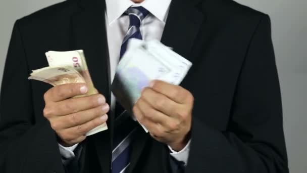 Euro-Banknoten, Korruption, Bananenrepublik - Filmmaterial, Video