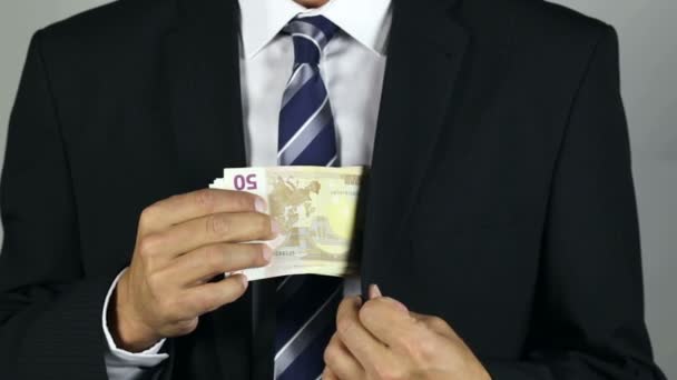 Euro banknot, yolsuzluk - Video, Çekim