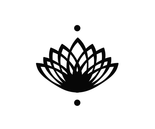 Bloeiende lotus op een witte achtergrond.Vector illustratie. - Vector, afbeelding