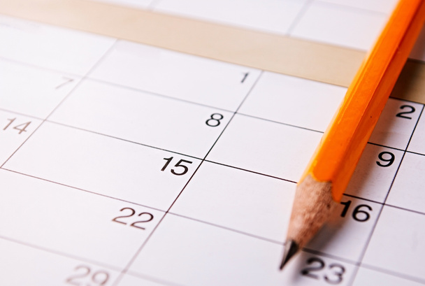 Tužka ležící na kalendář - Fotografie, Obrázek