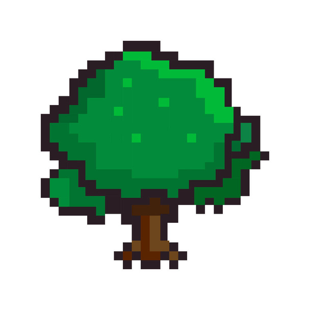 Illustration vectorielle de l'arbre. Pixel design - Vecteur, image